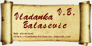 Vladanka Balašević vizit kartica